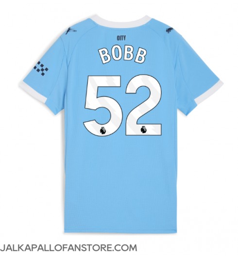 Manchester City Oscar Bobb #52 Kotipaita Naisten 2025-26 Lyhythihainen Manchester City Oscar Bobb #52 Kotipaita Naisten 2025-26 Lyhythihainen